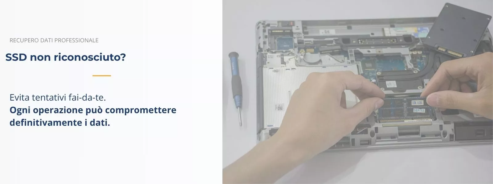 SSD non riconosciuto con chip di memoria per recupero dati professionale